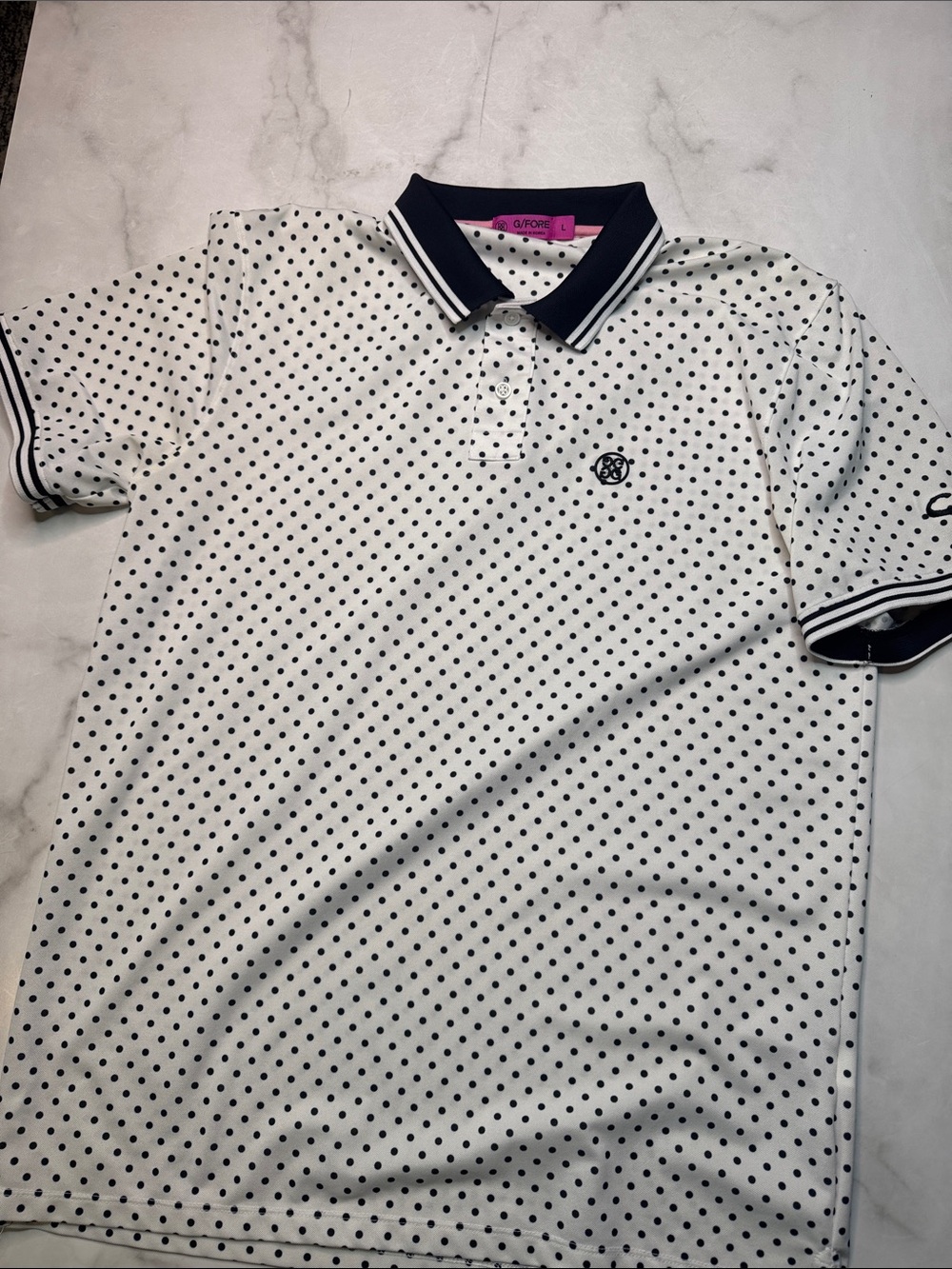 G/FORE Polka Dot Golf Polo Sand Valley